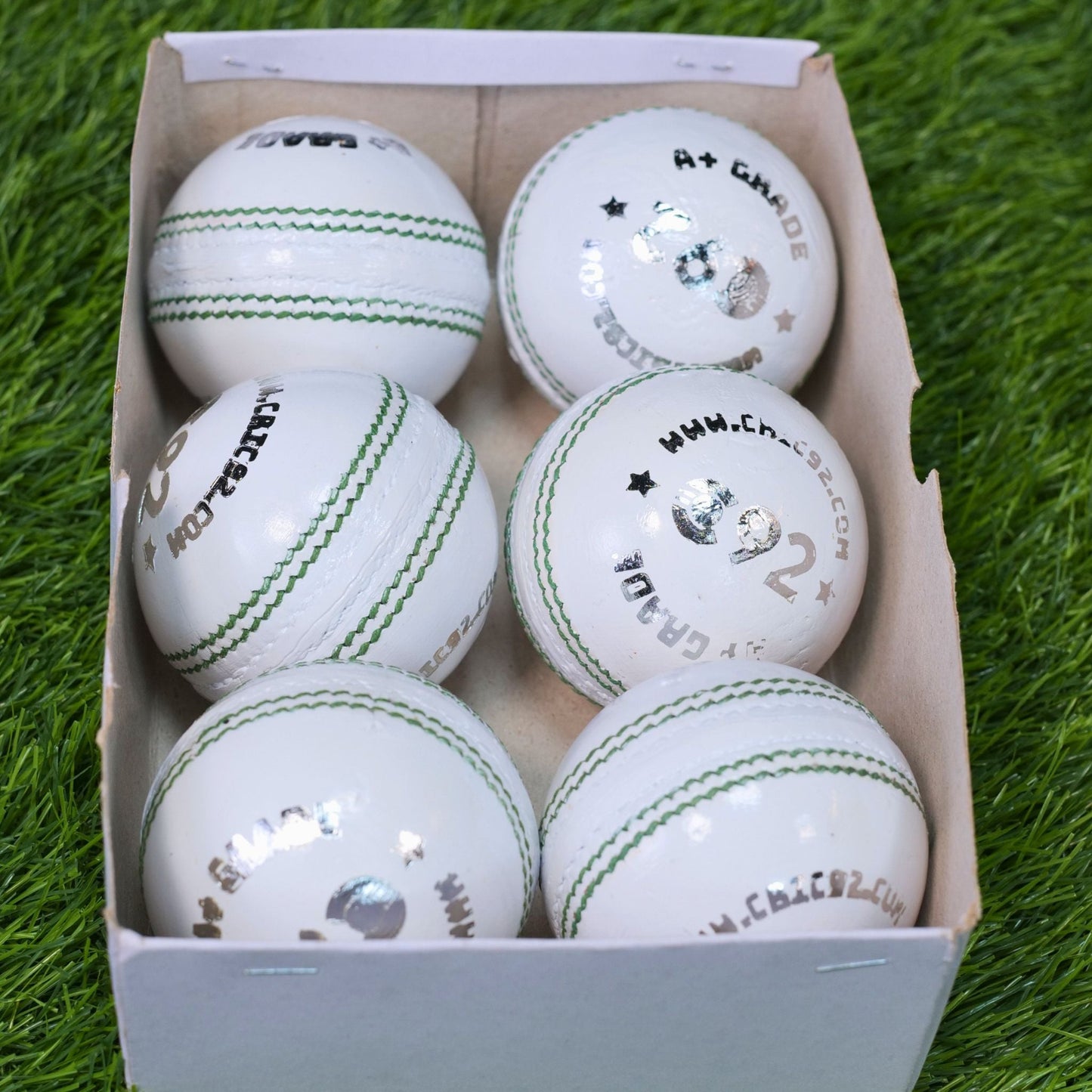 C92 White Leather Cricket Ball – Day/Night Matches - C92